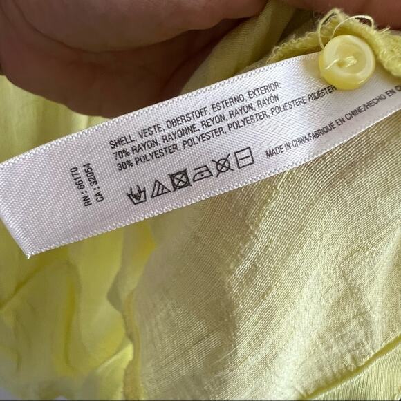 Anthropologie Saturday Sunday Kendra Oversized Tunic Yellow Button-Front S - Picture 13 of 13